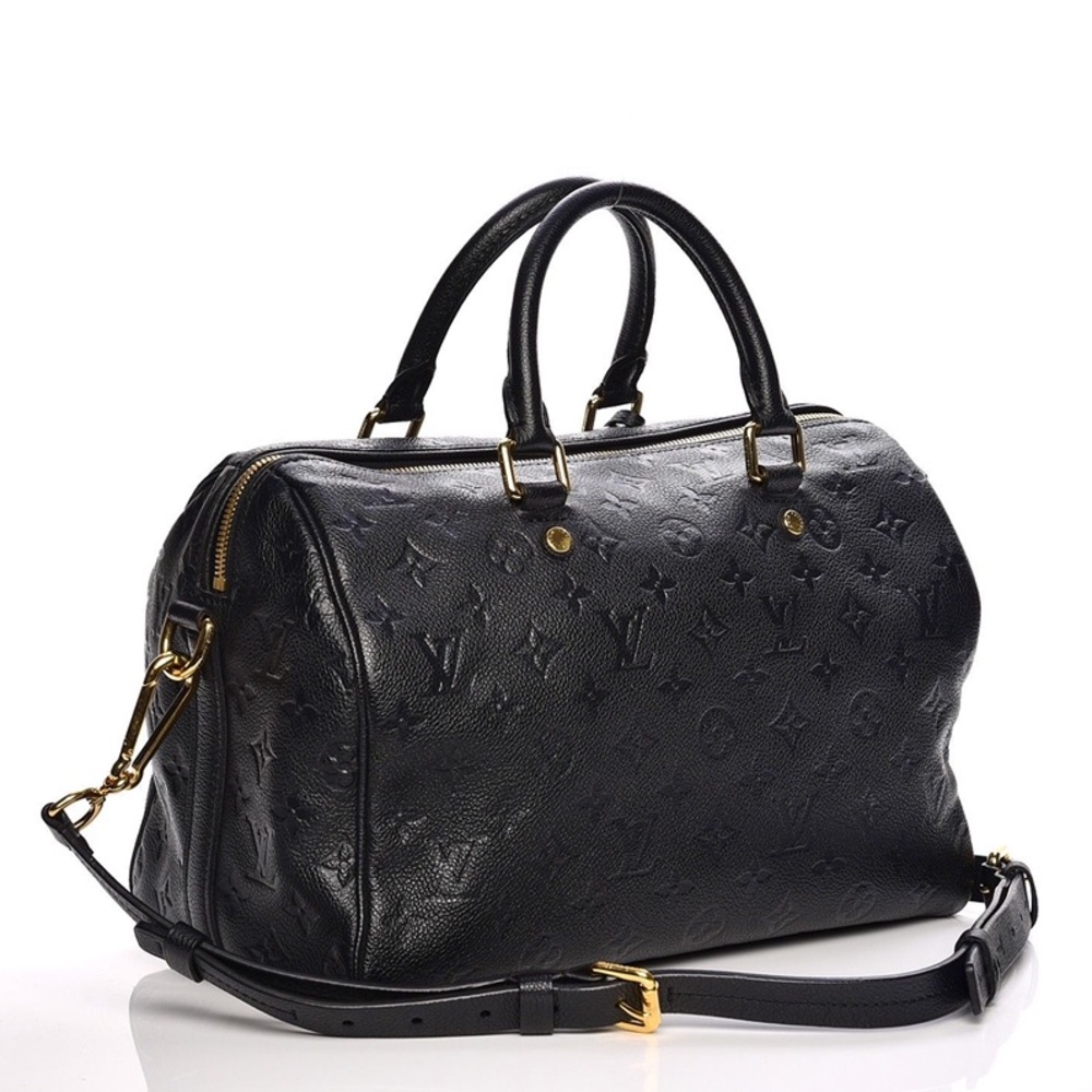 Large Black LVee Monogrammed Speedy Bag
